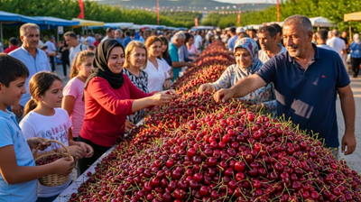 Tekirdağ’ın Süleymanpaşa ilçesinde düzenlenen 59. Uluslararası Kiraz Festivali kapsamında "Kirazlı