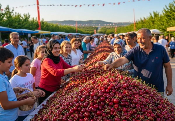 Tekirdağ’ın Süleymanpaşa ilçesinde düzenlenen 59. Uluslararası Kiraz Festivali kapsamında "Kirazlı