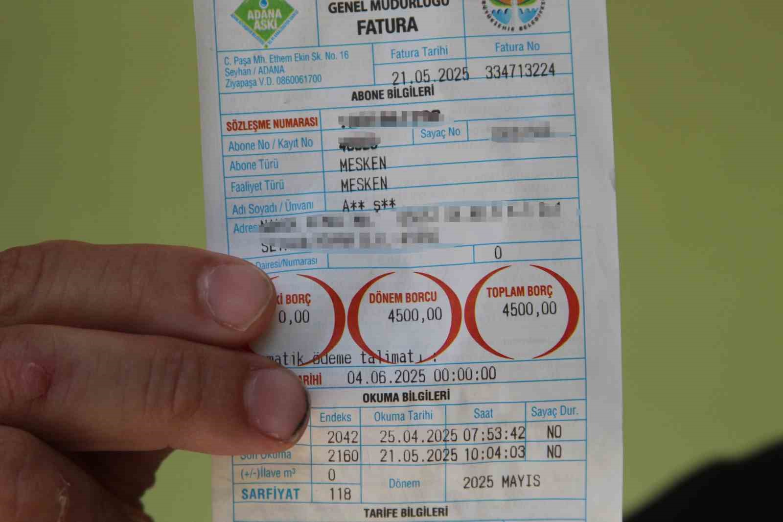 İlk Başta Şaşırtan Fatura