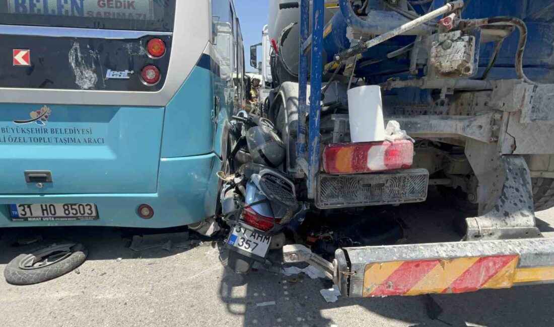 İskenderun'da meydana gelen trafik kazasında motosiklet sürücüsü yaralandı. Olayla ilgili