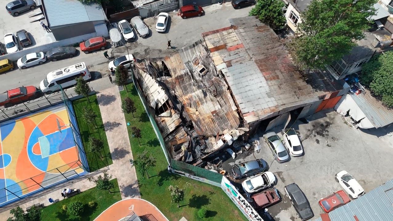 istanbul bahcelievlerde oto tamirhanesinde meydana gelen yangin ve sonuclari aCrcXlqU