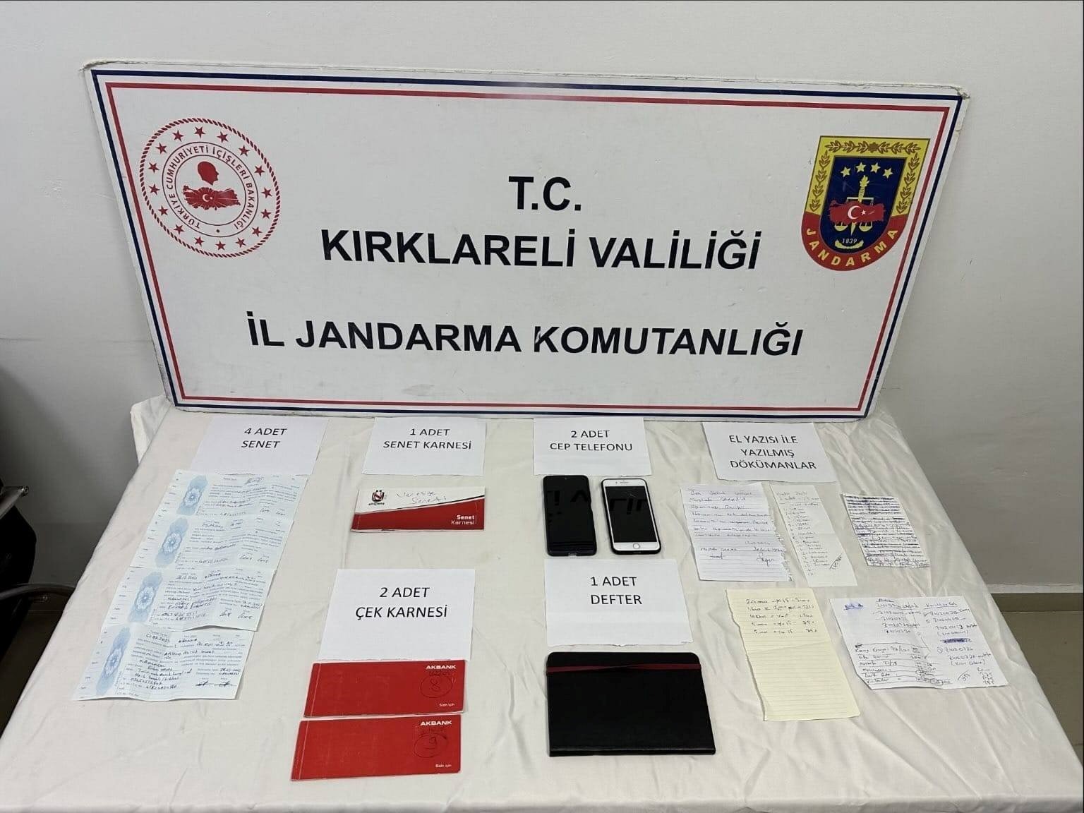 Kırklareli’nde Jandarma Ekiplerinden Tefecilik Operasyonu