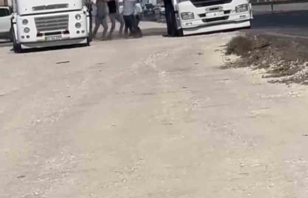 Kızıltepe'de tır sürücüleri arasında çıkan yol kavgası ve arbede olayının