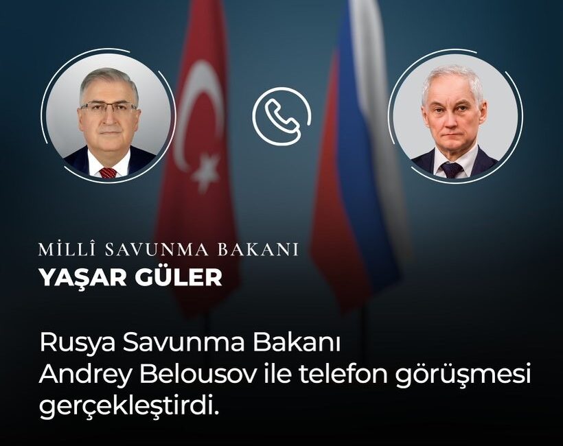 Milli Savunma Bakanı Yaşar Güler ile Rusya Savunma Bakanı Andrey
