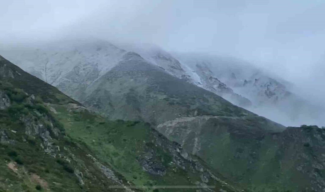Rize’de Haziran ayında kar sürprizi yaşandı! Kavrun Yaylası beyaz örtüyle