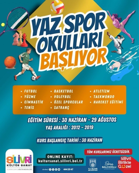 Silivri Belediyesi Yaz Spor Okulları 2025 Programı ve Detayları