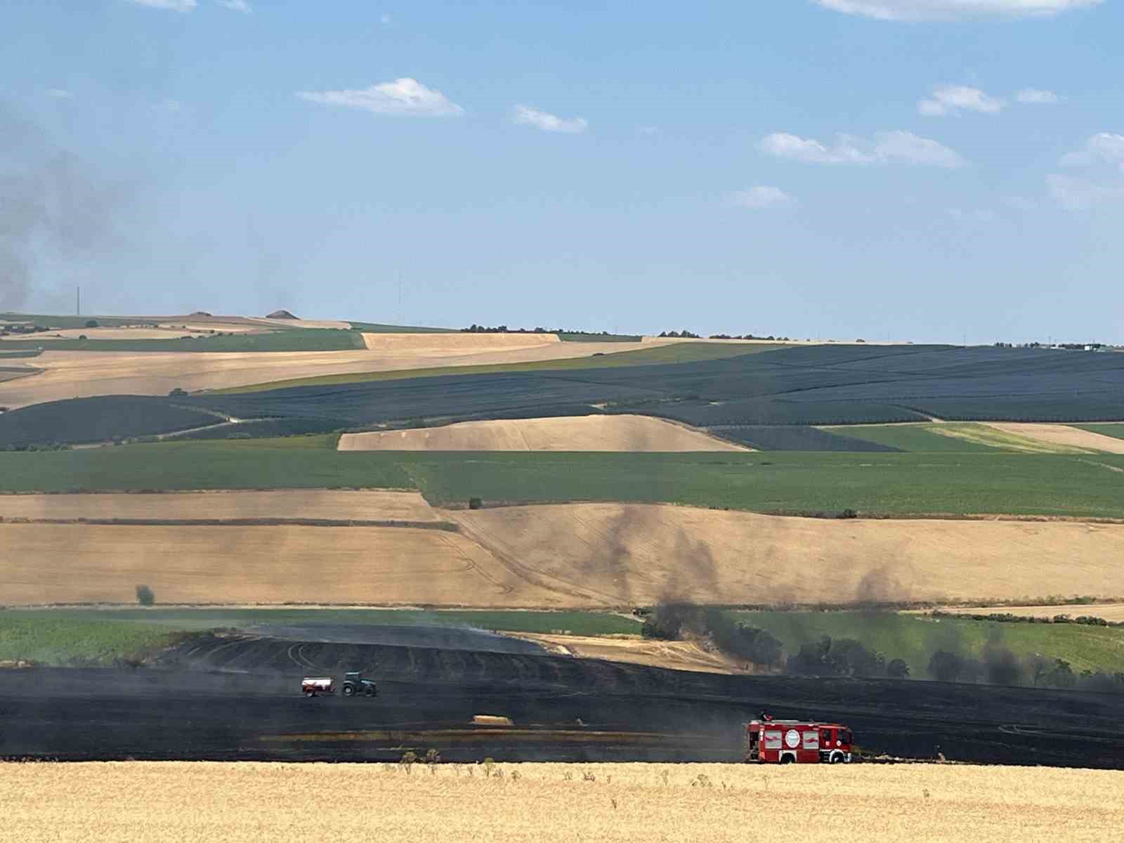 Tekirdağ Çorlu'da ekili tarla yangını haberleri, yangının sebepleri, etkileri ve