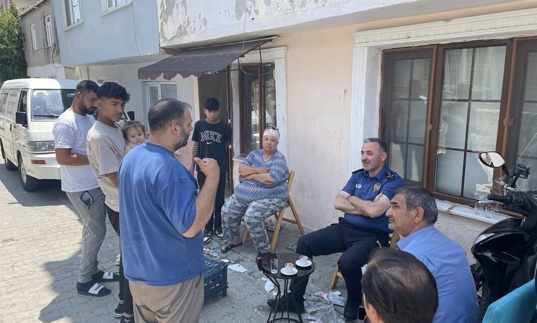 Tekirdağ İl Emniyet Müdürü Ahmet Metin Turanlı'nın Aydoğdu Mahallesi ziyareti