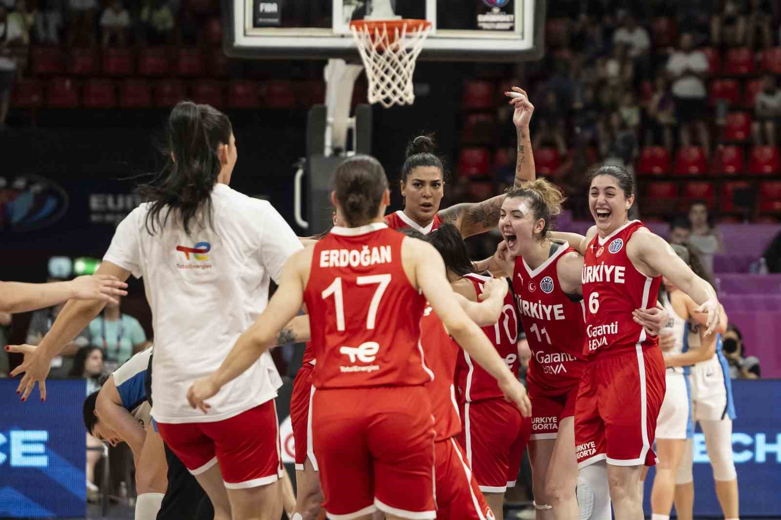 Türkiye Kadın Basketbol Takımı Yunanistan'ı Farklı Yendi ve Çeyrek Finalde Yüksekti